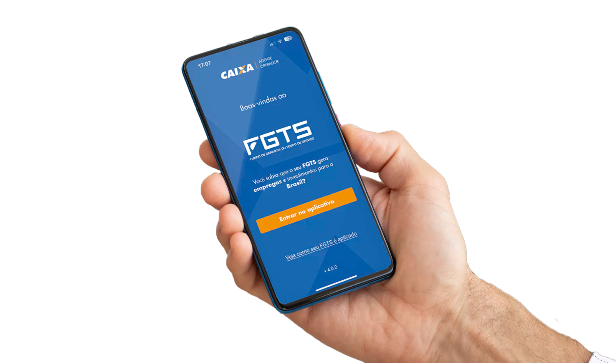 Aplicativo FGTS em celular